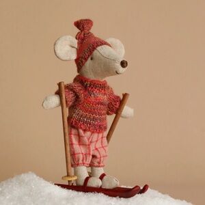 Maileg Winter Ski Mouse Big Sister - Rose